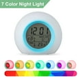 thumbnail image 3 of Kids Alarm Clock, Student Digital Clock for Boys Girls, 7 Colors Changing Light Bedside Clock with 8 Alarm Songs Clock for Children's Bedroom, Indoor Temperature Touch Control Snoozing, 3 of 10