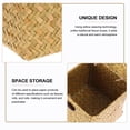 thumbnail image 2 of Caja de pañuelos de mimbre cuadrada, porta pañuelos de mimbre tejido, estuche para servilletas tejido único, 2 of 7