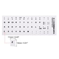 thumbnail image 2 of Uxcell Italian Keyboards Layout Stickers Computer Replacement Cover Universal White Background Black Lettering 4 Pack, 2 of 5