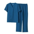 thumbnail image 4 of Conjunto de Exfoliación Strade Fareast Limited uniforme de enfermera azul, 4 of 8