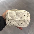 thumbnail image 4 of Vintage Retro Style Ccd Camera Pouch Daily Essentials Organizer Cute Aesthetic Design Quilted Mini Organizer Double Layer Storage Portable Small Polka Dot Coin Purse, 4 of 8