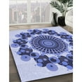 thumbnail image 3 of Ahgly Company Machine Washable Indoor Square Transitional Deep Periwinkle Purple Area Rugs, 6' Square, 3 of 7