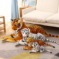 thumbnail image 5 of 50/75cm Lifelike Tiger Plush Toys Soft Wild Animals Simulation White Brown Tiger Doll Children Kids Birthday Gift, 5 of 5