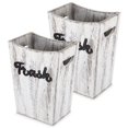 thumbnail image 1 of Bote de basura Maxcheck Farmhouse para baño, madera, 3.35/2 L, 2 unidades, 1 of 7