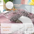 thumbnail image 2 of Pink Castle Bedding Duvet Cover Set Twin Size 4 Pieces Christmas Wreath with Bow Tie Xmas Gifts Bedding Set with Zipper Closure, 1 Comforter Cover 68x86 Inches 1 Flat Sheet & 2 Pillow Cases, 2 of 7