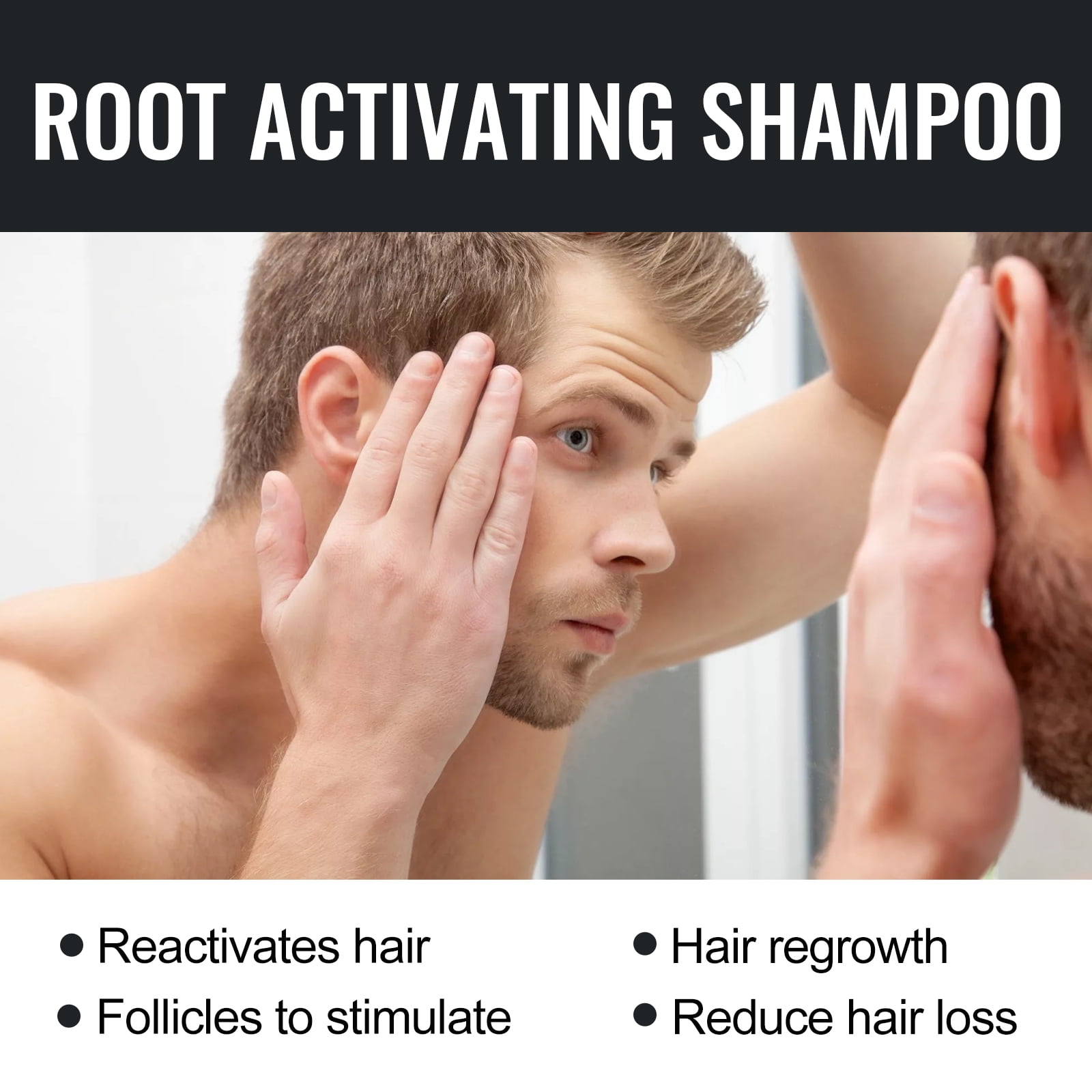 Alvantor Shampoo for Thinning Hair Volumizing Repair Strong Dense Fluffy All Hair Types, 3.38fl.oz