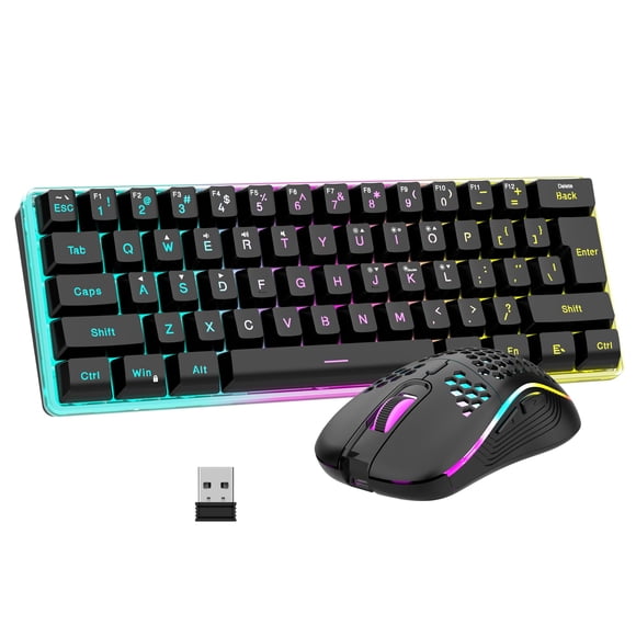 Combo de teclado y ratón inalámbricos para juegos RedThunder 60%