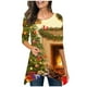 thumbnail image 1 of Tops Para Mujer Blusa de Navidad Camisas de Manga Larga Camiseta Casual Con Estampado de Cuello Redondo de Moda de Otoño Odeerbi  ODB169928, 1 of 5