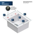 thumbnail image 2 of Karran Usa QT-825-WH Quartz Top Mount Sinks 15-3/4" Drop In Single Basin Quartz Composite, 2 of 6