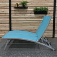 thumbnail image 4 of Vivere Clearwater Aluminum Lounger Set Made with Premium Phifertex Outdoor Fabric (265 lb Capacity) - Blue Hawaii, 4 of 6