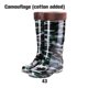 thumbnail image 5 of Sonducket Botas de lluvia, zapatos calentadores de muslo de plástico, chanclos de plana, cómodos y puros, diarios, informales, para Accesorios de calzado Camuflaje Algodón> 43, 5 of 6