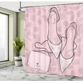 thumbnail image 4 of Ambesonne Fashion Shower Curtain, Feminine Clutch Stiletto, 69"Wx84"L, Rose Pale Rose, 4 of 4