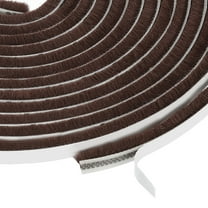 Adhesive Brush Seal Weather Stripping 1/4" x 1/4" x 49ft for Sliding Sash Door Window Wardrobe Seal, Brown