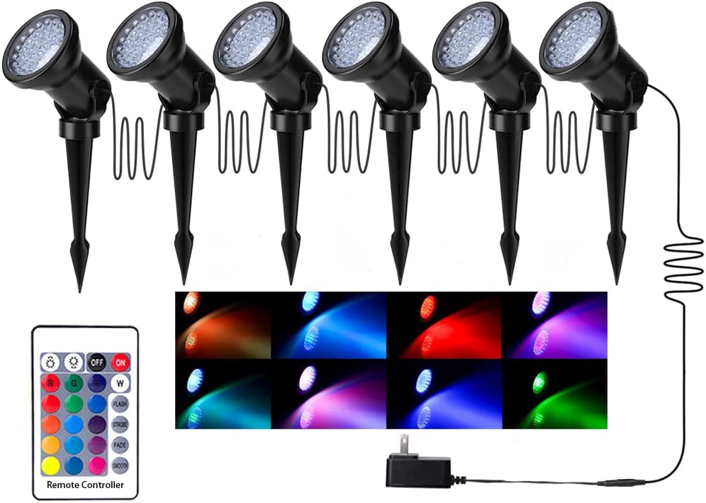 Spotlights Color Changing Outdoor Spot Lights, 12W MultiColor