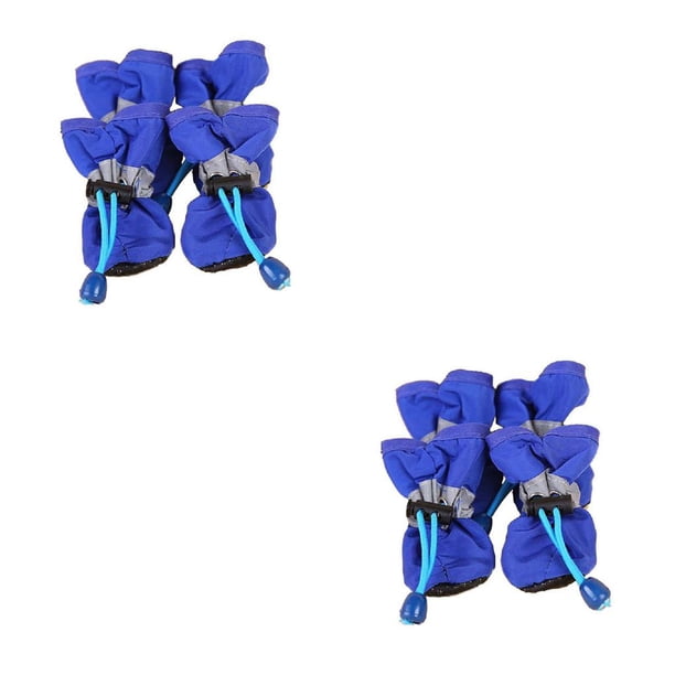 Methold 4 Uds. De zapatos para mascotas, botas de lluvia para perros pequeños, para todo tipo de clima, para el cuidado de las patas de los Azul 6 2piezas