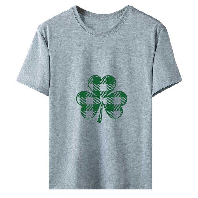 QIPOPIQ T-Shirts à Manches Courtes Col Rond pour Femmes T-Shirts de la Saint-Patrick Tunique Trèfle T-Shirt Vert T-Shirts de la Saint-Patrick Hauts Tee T-Shirts Graphiques Offres