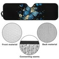 thumbnail image 6 of Uorisanigo Windshield Sun Shade for Wrangler, Compass, Gladiator & Renegade-Blocks UV Rays Blue Butterfly Sun Visor Protector,Car Sunshade Keep Your Vehicle Cool - 52.95 x 16.14 inches, 6 of 7