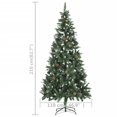 thumbnail image 4 of vidaXL Artificial Pre-lit Christmas Tree with Pine Cones 210 cm, 4 of 5