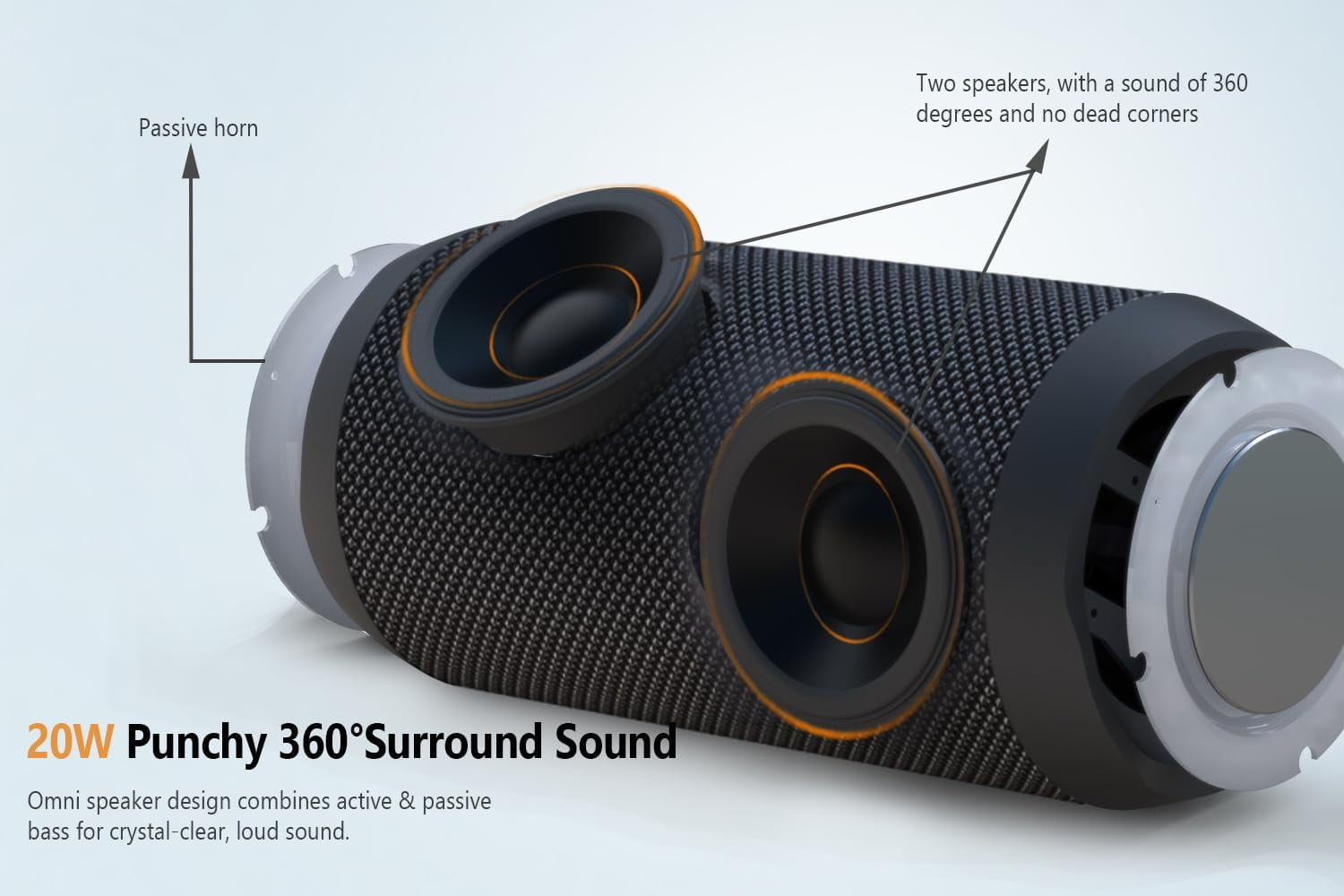 EDUPLINK Waterproof Portable Bluetooth Speaker - 20W Louder
