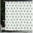thumbnail image 4 of Ambesonne Abstract Shower Curtain, Traditional Oriental Art, 69"Wx70"L, White Olive Green, 4 of 5