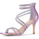 thumbnail image 1 of Sandalias de Tacón de aguja Allegra K con Diamantes de Imitación y Correa de Tobillo morado 36, 1 of 6