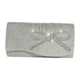 thumbnail image 2 of Cartera de mano tipo sobre jinwen para mujer plata, 2 of 8