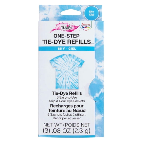 Tulip One-Step Tie-Dye Kit Dye 3 4oz. Refill Packs, Sky