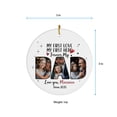 thumbnail image 5 of Photo Dad and Child Christmas Ornament 2025 - My First Love, Custom Name Text My Hero For- & Picture Gift from Daughter for First Xmas As Daddy, Circle Christmas Ornament, 5 of 5