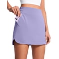thumbnail image 1 of Falda CRZ YOGA Short Falda Pantalón Dolphin de Cintura Alta Morada Talla S, 1 of 3