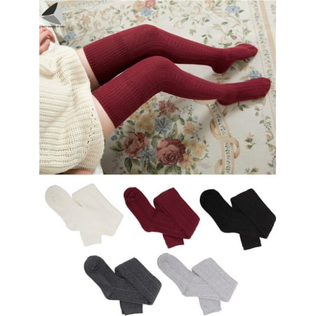 

Sixtyshades Womens Over The Knee Thigh High Socks Cotton Knit Warm Long Boot Stocking (Red)