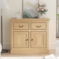 thumbnail image 7 of Swedhaus Modern Sideboard Buffet Cabinet,Kitchen Storage Cabinet with 2 Drawers and 2 Doors,Wooden Sideboard Cabinets for Dining Room Living room,Oak, 7 of 7