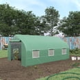 thumbnail image 5 of Gardening Walk-in Greenhouse 11.5'x10' with Galvanized Steel Frame, Mesh Door, and 6 Mesh Windows – Tunnel Hot House, 5 of 10