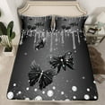 thumbnail image 2 of Castle Fairy Flying Butterflies Girl Boy 4 Pieces Queen Sheet Sets,Bling Crystal Glitter Ultra Soft Flat Sheet,Dreamy Princess Queen Fitted Sheet,Lightweight Room Decor, 2 of 7