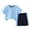 Blue, variant on Jamsmile Toddler Boys Outfit Sets Children Soft Short Sleeve T Shirts Tops   Shorts Casual Two Piece Summer Kids Boys Outfits Sets