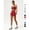 Red, variant on AEXTO Women's Contrast Binding Crop Sports Bra & High Waist Shorts Sportswear Set, Breathable Comfortable Outfits for Yoga Gym Workout Running, Ladies Sportswear for All Seasons