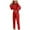 Red, variant on SRZYMJ Formal Jumpsuit for Women Stylish Women's Hooded Jumpsuit with Large Collar Korean Design Slim Fit Insulated Winter Ski Suit for