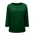 thumbnail image 5 of Ounisa Womens Slim Fit Velvet Burnout Top Cowl Neck Long Sleeve See Through Shirt Blouses Tops, 5 of 7