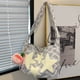 thumbnail image 5 of Bolso Bandolera para Mujer Bolso Escolar Lona Con Apliques para Estudiantes (gris), 5 of 9
