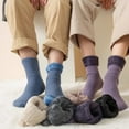thumbnail image 6 of Solid Color Men Super Thick Cold Resistant Long Plush Winter Socks Floor Socks Snow Socks Men Socks DARK GREY, 6 of 8