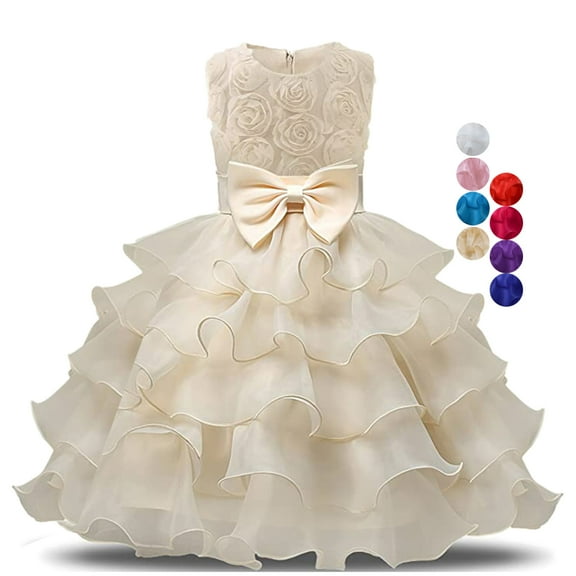 GYRATEDREAM Little Big Girls Lace Tulle Ruffles Princess Dress Flower Kids Birthday Dress Layered Dresses