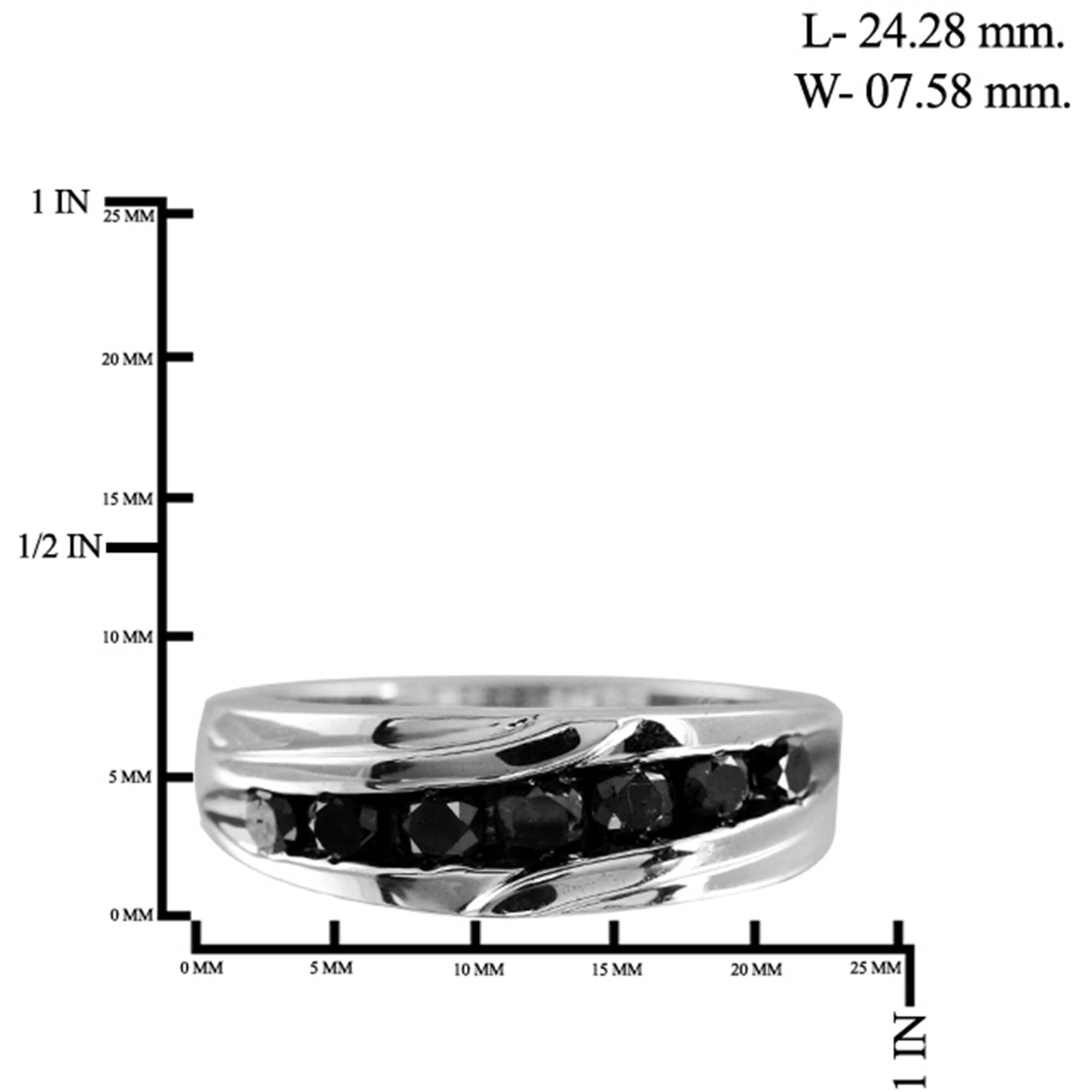 JewelersClub Mens Rings Statement Hypoallergenic 0.925 Sterling Silver Genuine Black Diamond