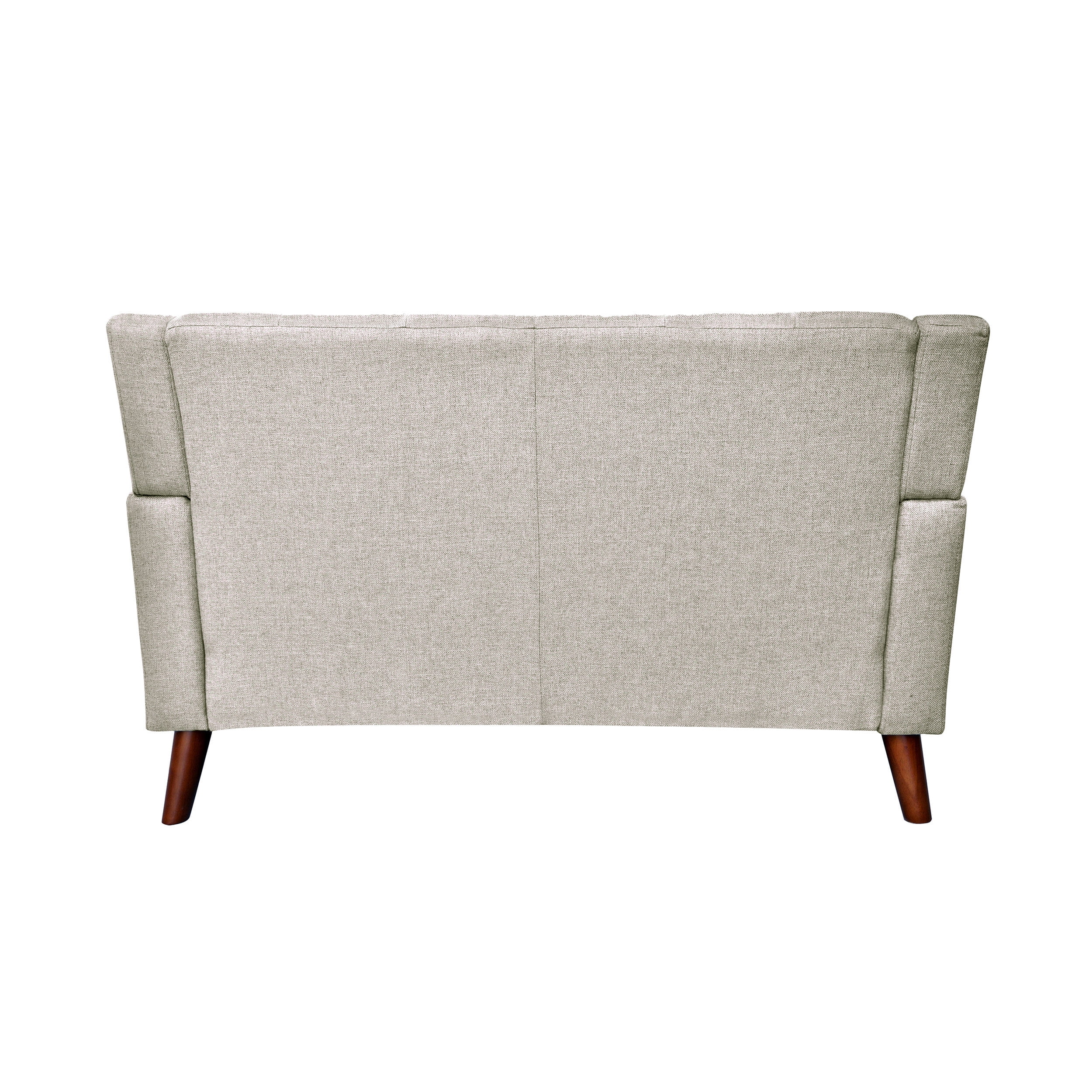 Noble House Laiah Mid Century Modern Fabric Tufted Loveseat, Beige