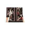 thumbnail image 4 of JM Collection Women's Printed Grommet Hem Tunic Black Size Large, 4 of 4