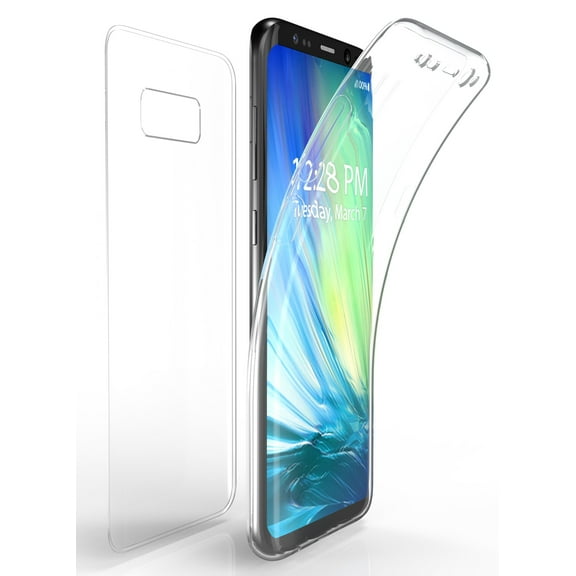 NEW BEYOND CELL CLEAR FULL-BODY PROTECTION TRI-MAX TRANSPARENT CASE BUILT-IN SCREEN GUARD TPU WRAP SLIM COVER FOR SAMSUNG GALAXY S8 PLUS, S8   (SM-G955)