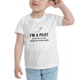 thumbnail image 3 of I'm A Pilot To Save Time Lets Just Assume That I'm Never Wrong Cute Toddler T-Shirts for Boys Girls (White, Youth S), 3 of 5