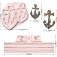 thumbnail image 2 of Pirate Rope Hook Fondant Silicone Mold (2 Pcs) Captain Ship Anchor Ship Rudder Polymer Resin Clay Silicone Mold, Used for Birthday Cake Cupcake Decoration, Candy, Sugar Craft Glue, Chewing Gum, 2 of 8