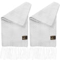 thumbnail image 1 of Bufanda Hecha a Mano AlpacaSilverWhite 2Pzas Gris/Blanco 170cm x 21cm Hechas a Mano Alpaca., 1 of 3
