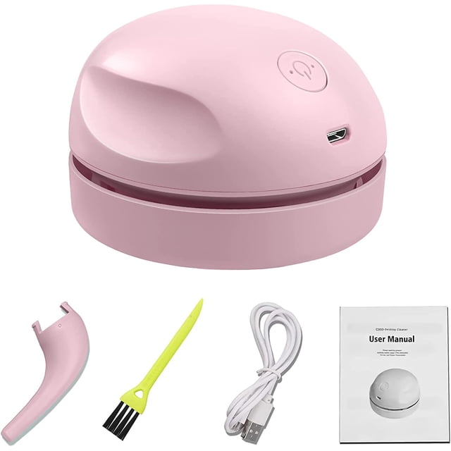 Desktop Vacuum Cleaner USB Charging with Vacuum Nozzle Cleaning Brush, Detachable Design & Portable Mini Table Dust Vaccum Cleaner, Best Cleaner for Cleaning Dust, Crumbs, Piano