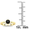 thumbnail image 3 of SuperJeweler 1/2 Carat Rose Cut Black Diamond Solitaire Engagement Ring In 14 Karat Yellow Gold For Women, 3 of 6