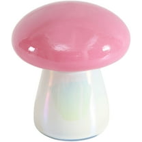 Urban Shop 6.7" x 5.9" Iridescent Pink Mushroom Candle